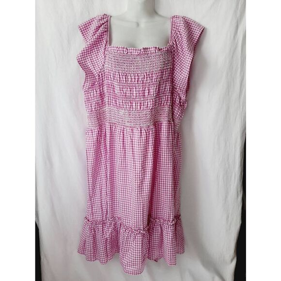 Terra & Sky Dresses & Skirts - COPY - Terra & sky NWT purple gingham smocked country girl sz 3X dress